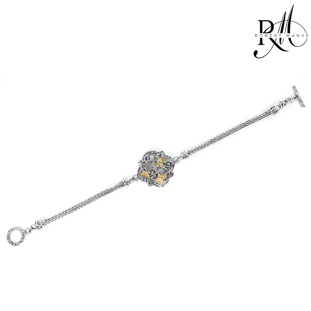 Bali RoManse Two-Tone Sterling Silver & 18k Gold Toggle Bracelet