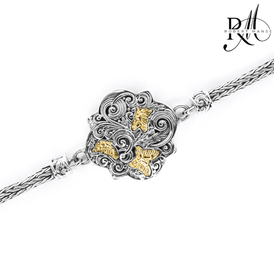 Bali RoManse Two-Tone Sterling Silver & 18k Gold Toggle Bracelet