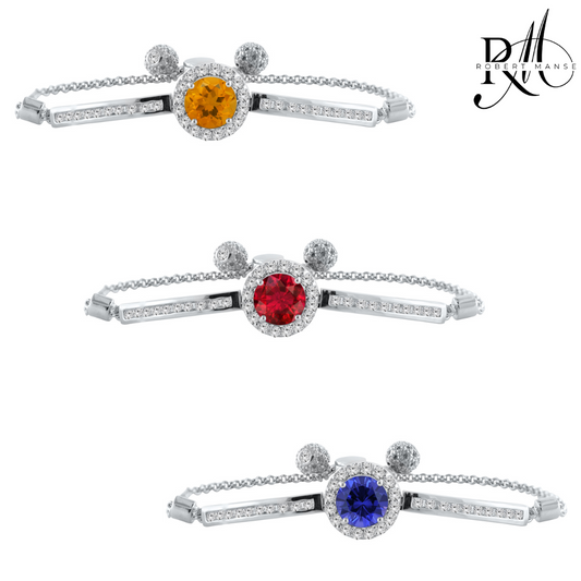 Gem RoManse Adustable Sterling Silver Bracelets