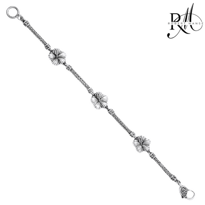 Bali RoManse Flower Station Sterling Silver Bracelet