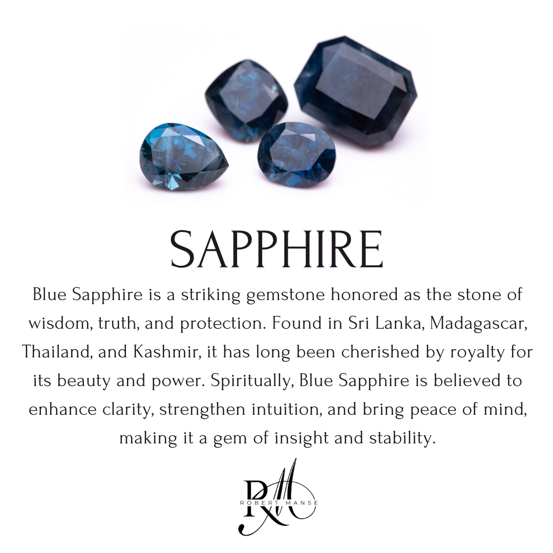 Gem RoManse Lab Sapphire Adjustable Sterling Silver Bracelet