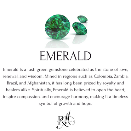 Bali RoManse Lab Emerald Sterling Silver & 18k Gold Ring