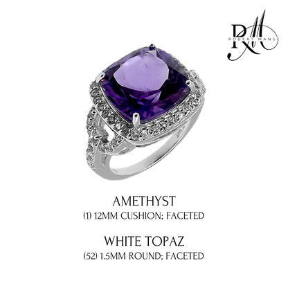 Gem RoManse Buckle Sterling Silver Cocktail Ring