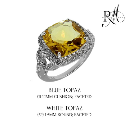 Gem RoManse Buckle Sterling Silver Cocktail Ring