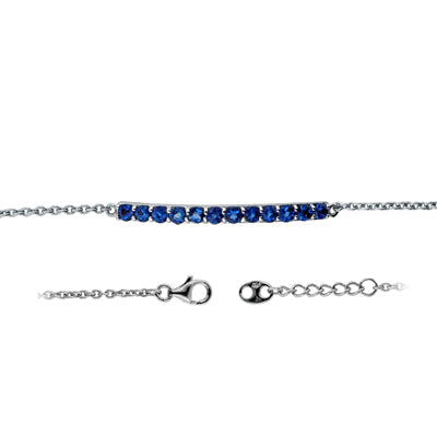 London Blue Topaz Bar Silver Bracelet