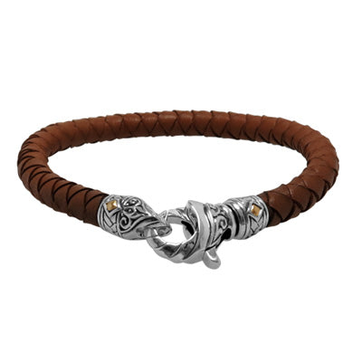 NEW Men's 8.5" Leather Bracelet