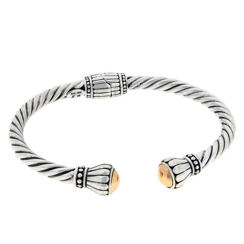 NEW Gold Dome Ends Cable Bracelet