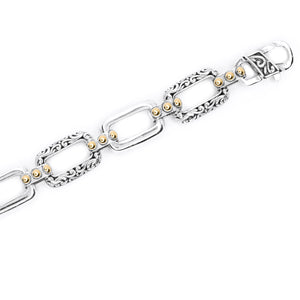 NEW Sterling Silver/18K Link Bracelet
