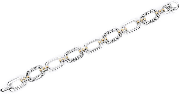 NEW Sterling Silver/18K Link Bracelet