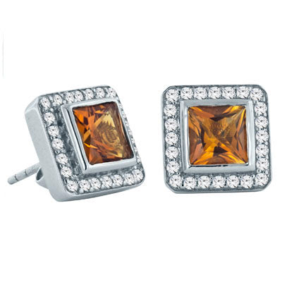 NEW Square Stud Gemstone Earrings