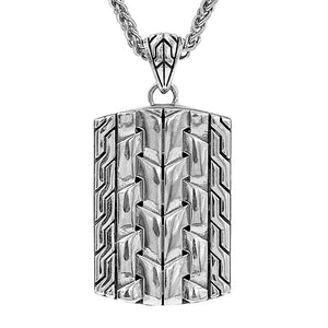 NEW Men's Tulang Naga Pattern Dog Tag Necklace