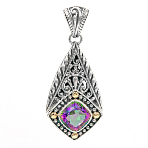 NEW Scrollwork and Cable Gemstone Pendant