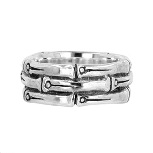 Bali Sterlins Silver Bamboo Ring