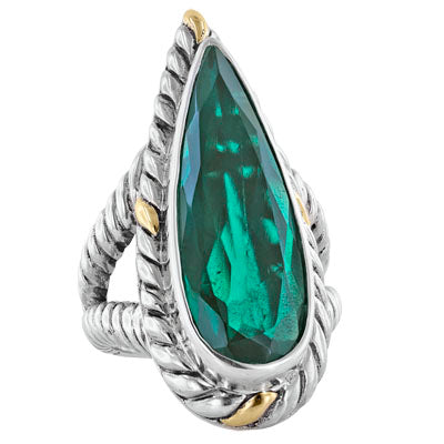NEW Lab Emerald Doublet Ring