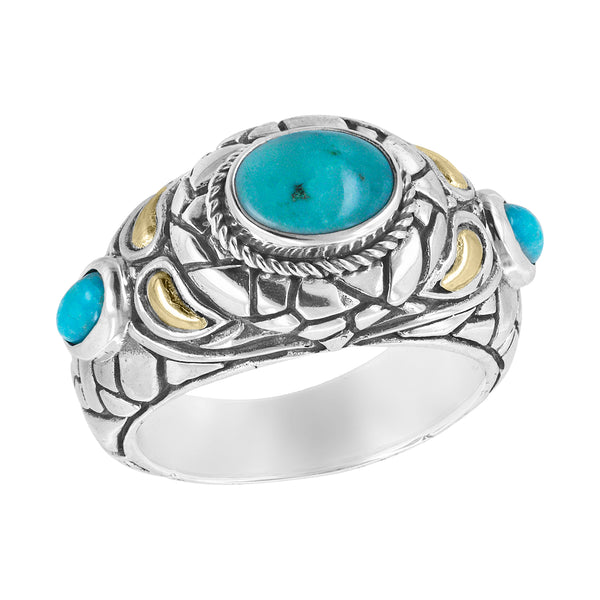 Sterling silver cobblestone turquoise ring