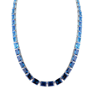 Ombre Blue Topaz Necklace 