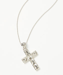 New Unisex Woven Pattern Cross Necklace
