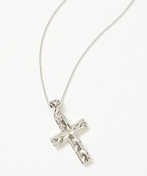 New Unisex Woven Pattern Cross Necklace